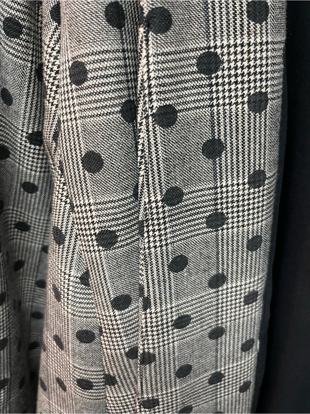 Lane Bryant Cream/Tan Blazer with Black Polka Dots - Picture 3 of 6